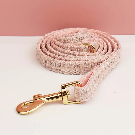 Kattenhalsband Tweed met Strik & Leiband - DreamPawz