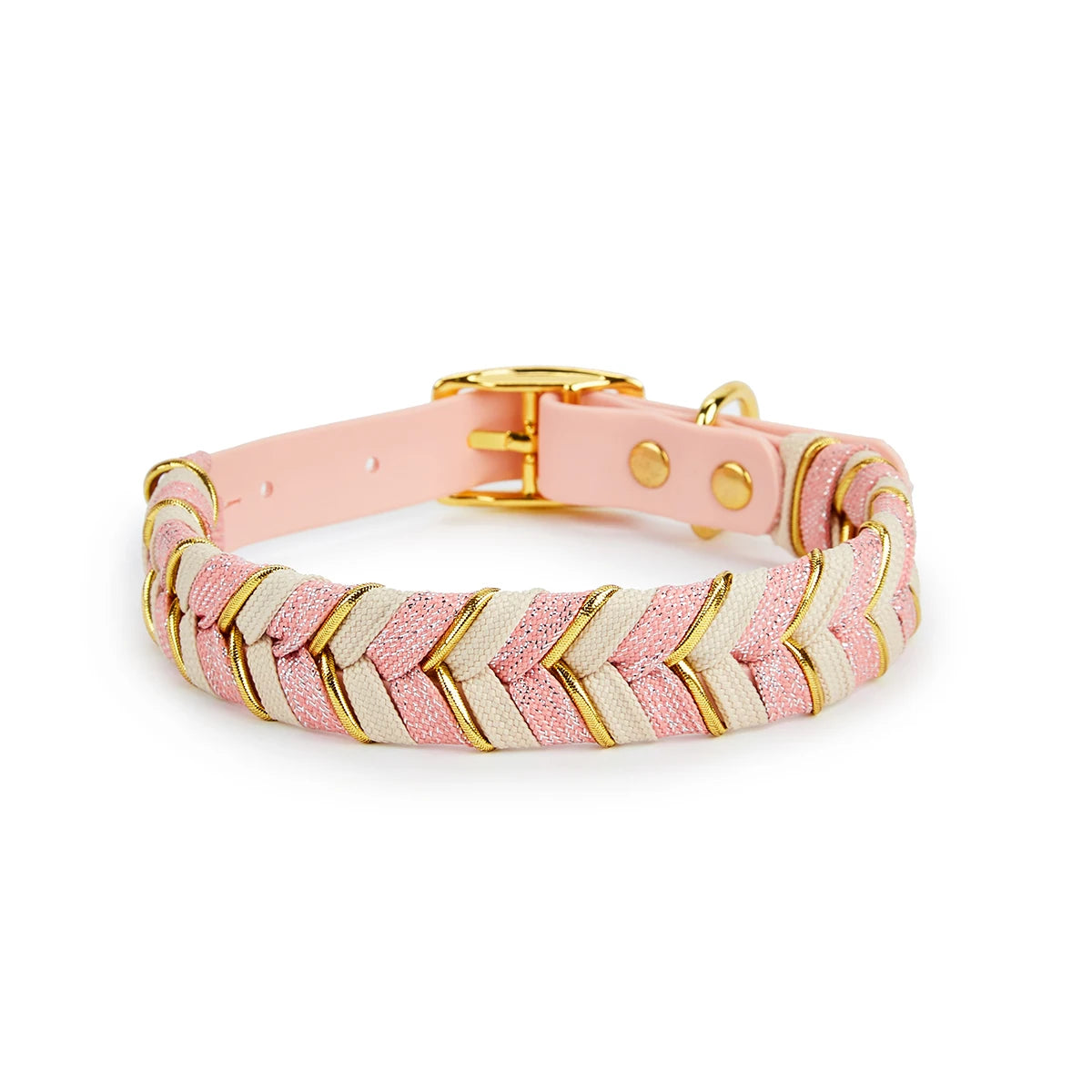 Waopet - Leather-Look Geweven Halsband - Ibiza Style