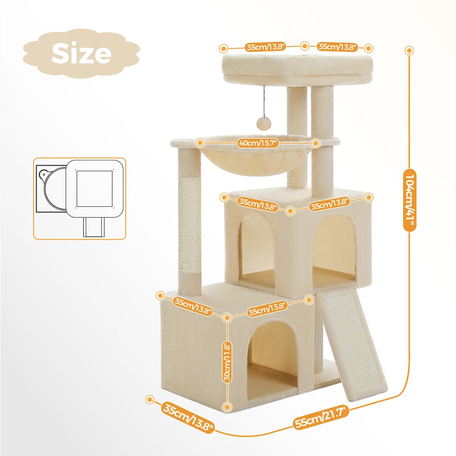 Pawz Road - Luxe Kattenkrabpaal - Compact - DreamPawz