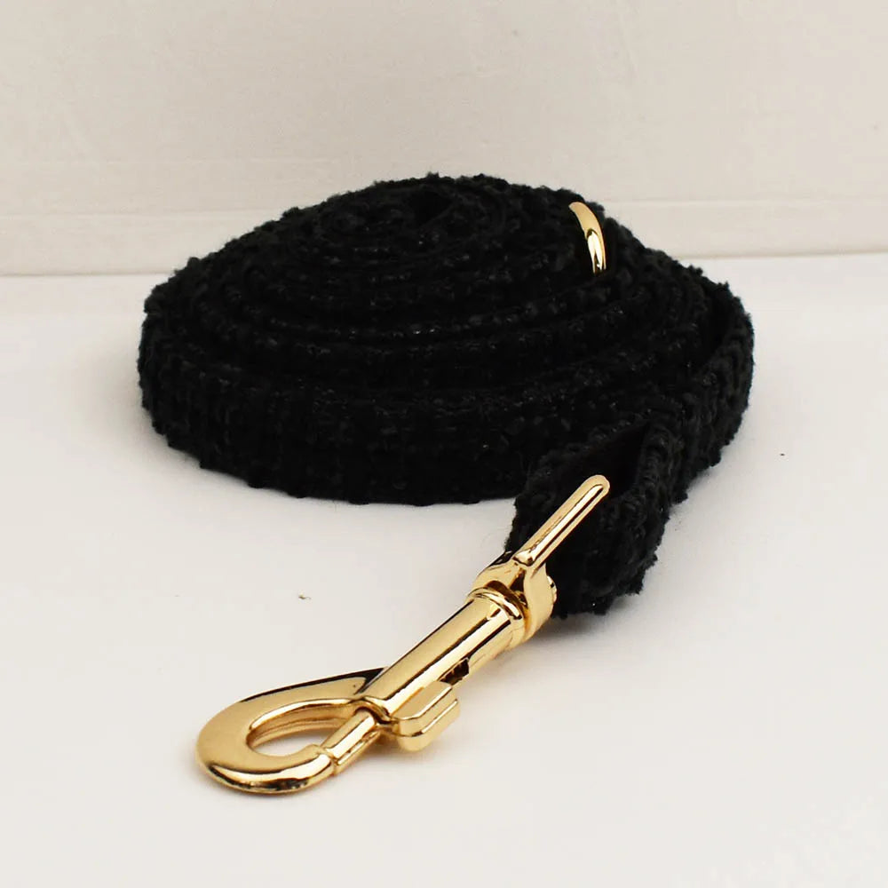 Kattenhalsband Tweed met Strik & Leiband - DreamPawz