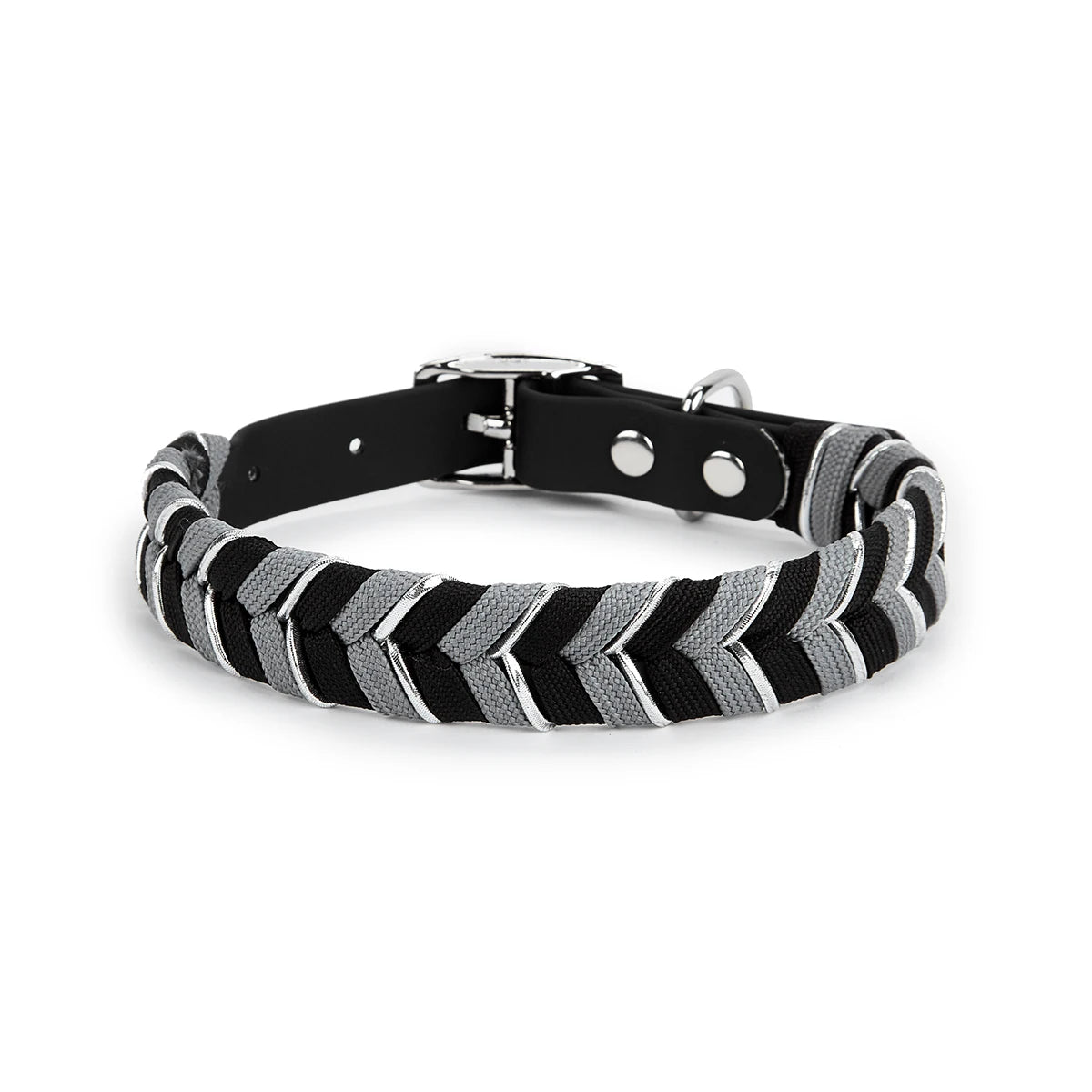 Waopet - Leather-Look Geweven Halsband - Ibiza Style