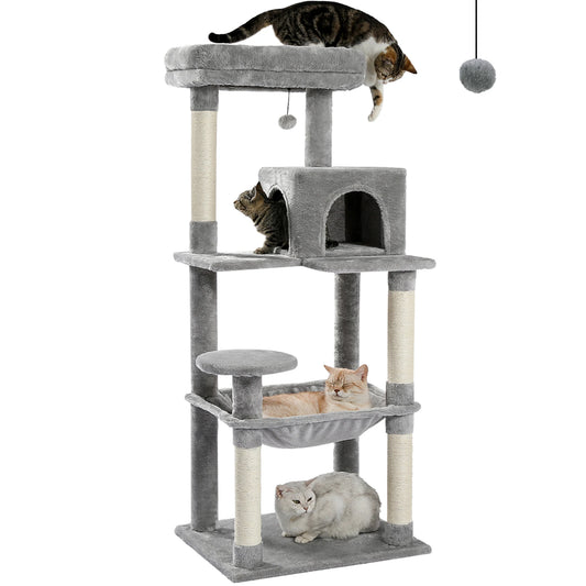 Pawz Road - Luxe Krabpaal met Hangmat, Kattenhuis & Uitkijkplateau - DreamPawz