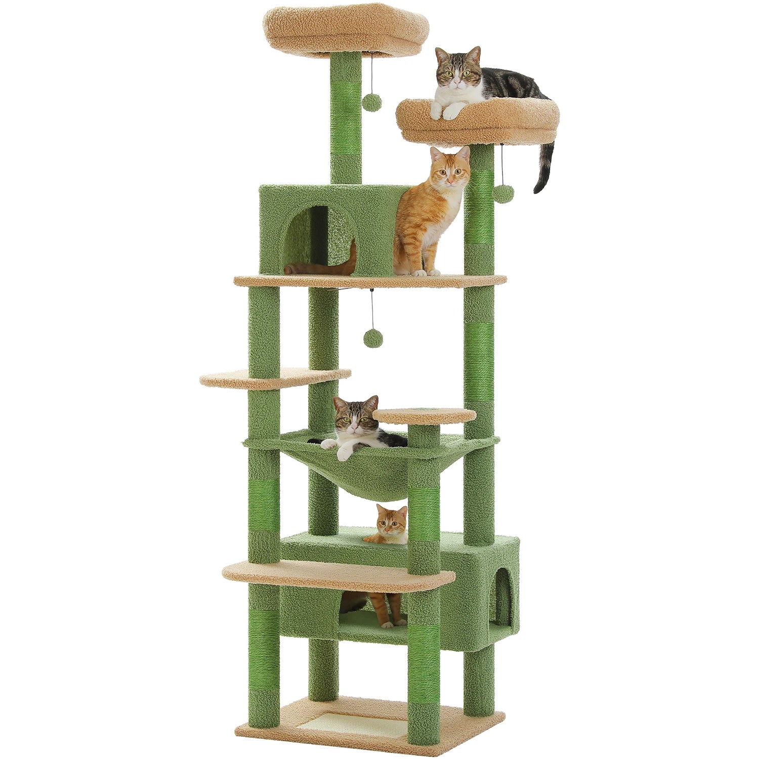Pawz Road - XL Krabpaal voor Grote Katten met Hangmat & XXL Condo