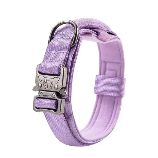 Lila paarse tactical K9 halsband voor honden