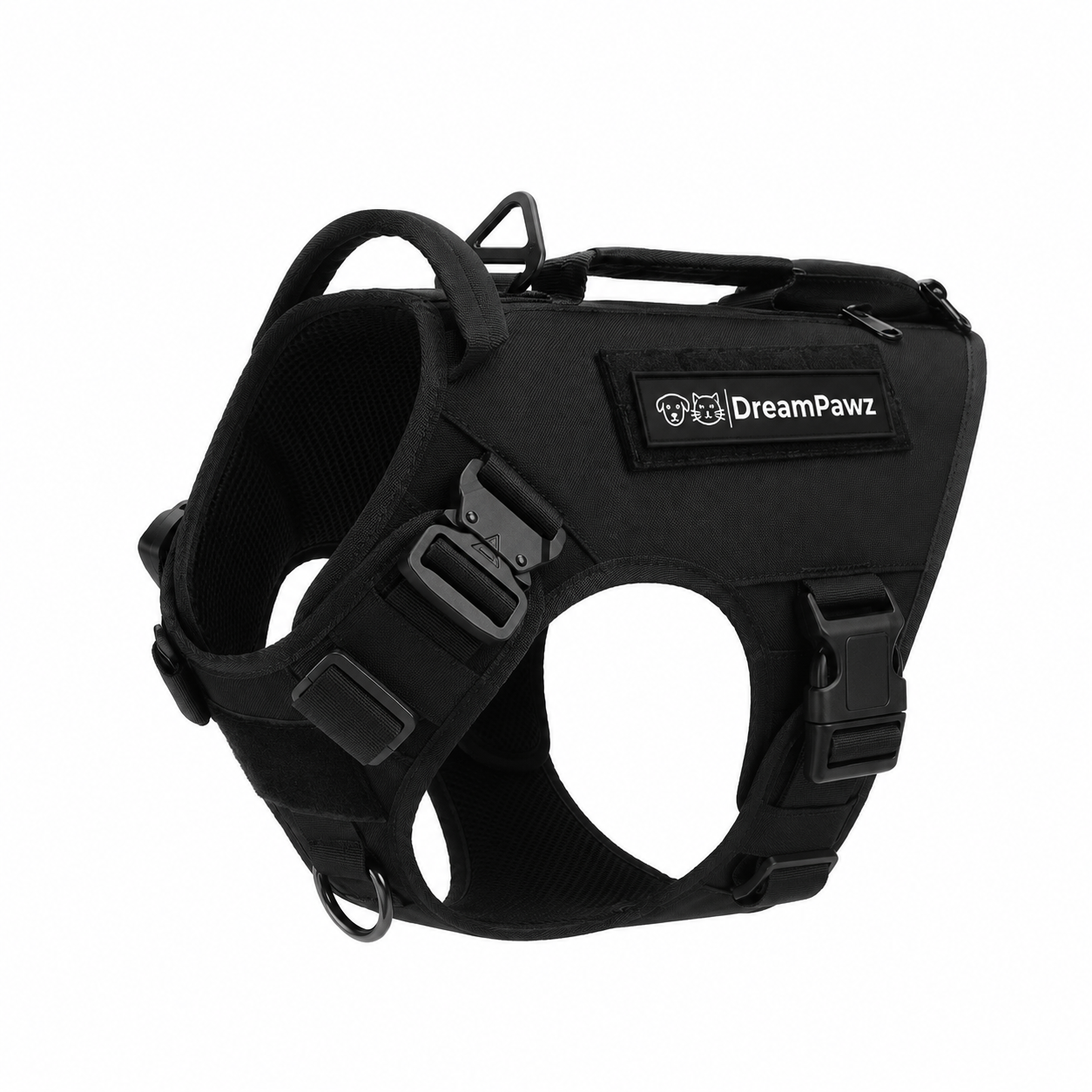 Tactical Hondenharnas met Pockets Zwart