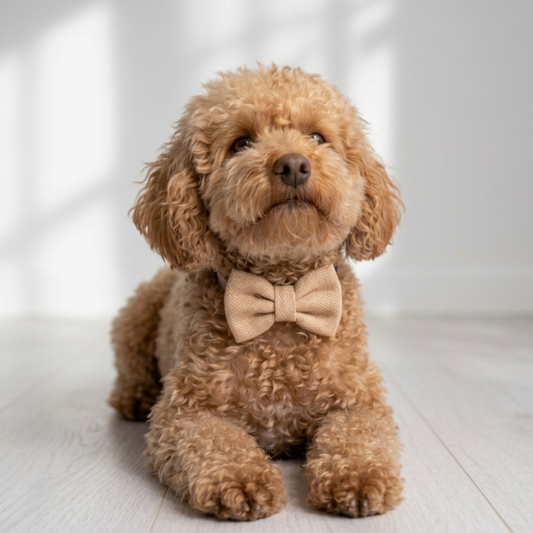 DreamPawz - 3-Delige Set van Halsband met Strik & Leiband - Visgraat - DreamPawz