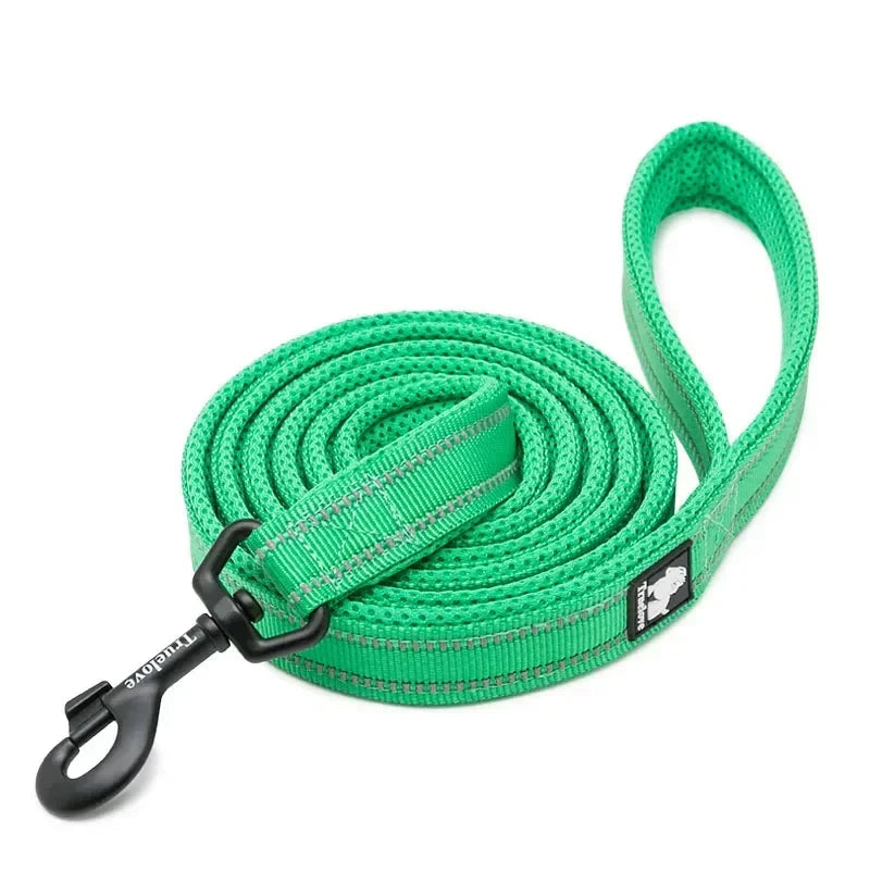 Reflecterende groene hondenriem van Truelove