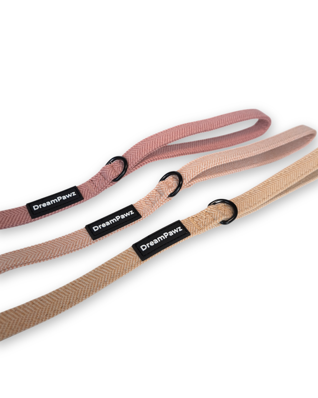 DreamPawz - 3-Delige Set van Halsband met Strik & Leiband - Visgraat - DreamPawz