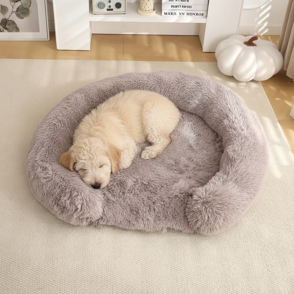 Fluffy Hondenmand - Halfopen - Rond - DreamPawz