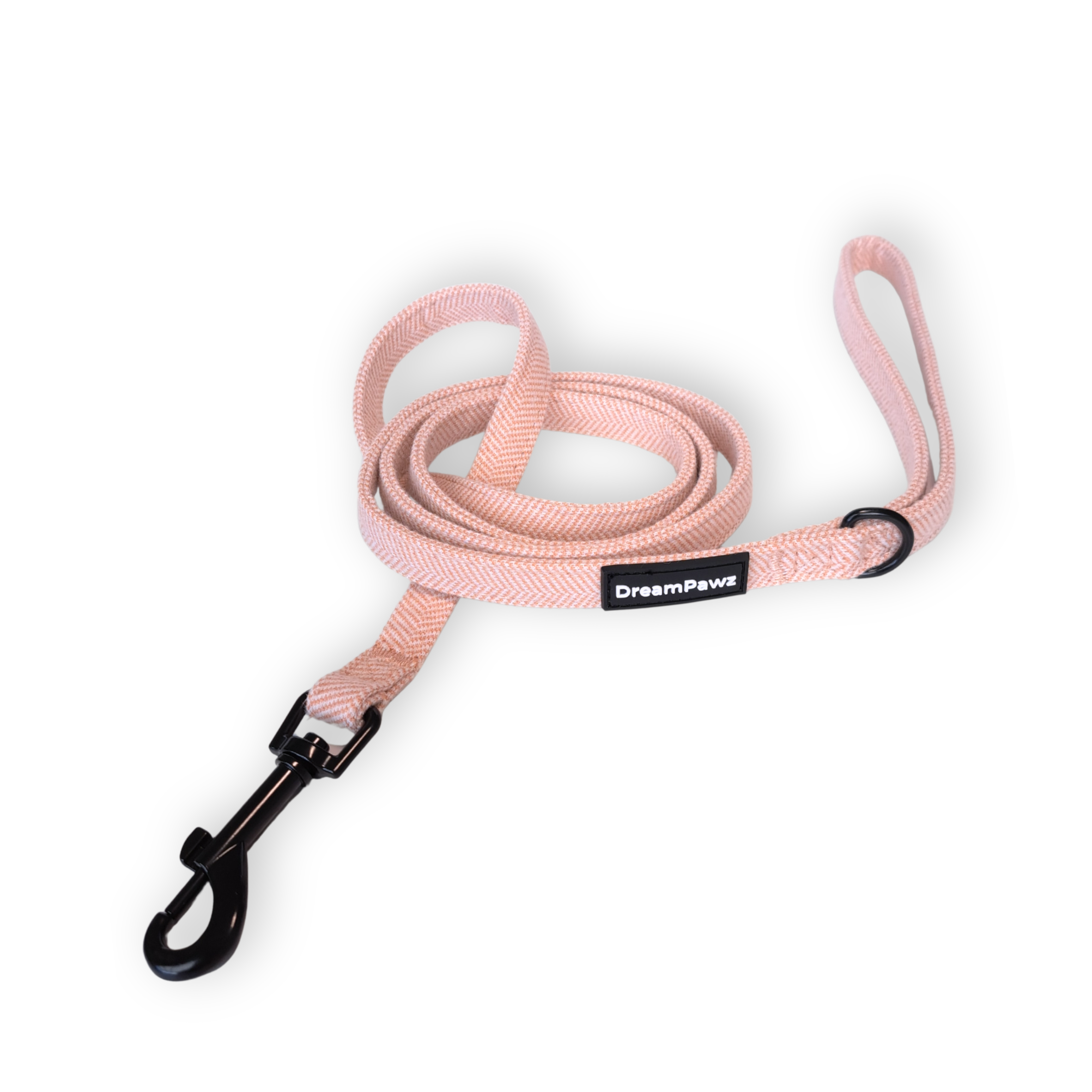 DreamPawz - 3-Delige Set van Halsband met Strik & Leiband - Visgraat - DreamPawz