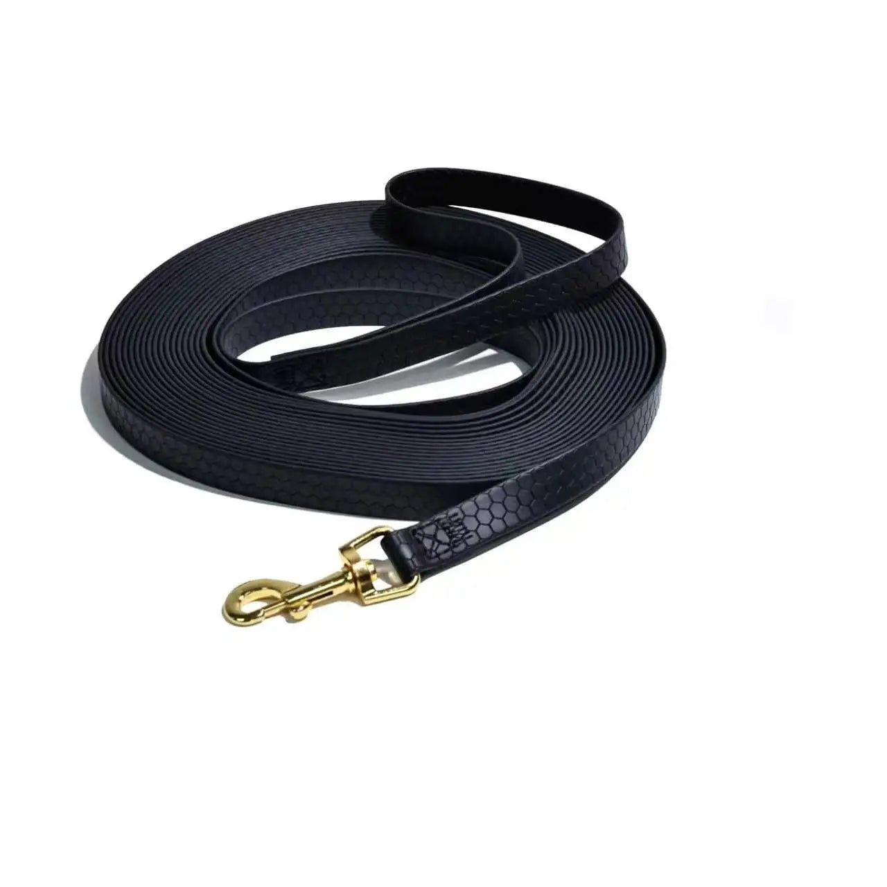 zwarte pvc hondenriem
